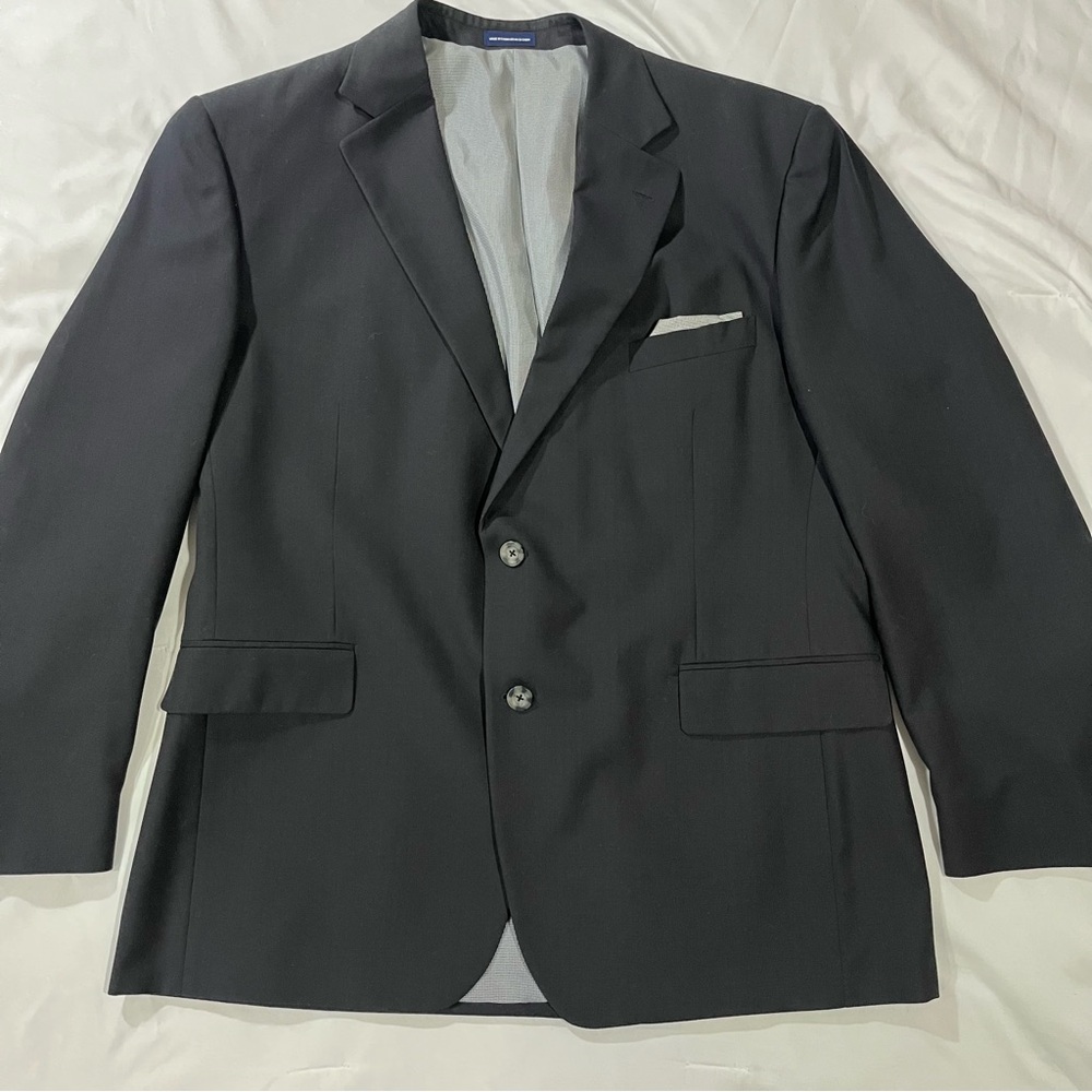 Stafford Essentials Men Solid Black Polyester 2-B… - image 2